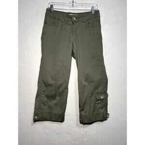 Christopher blue stretch army green cargo capris womens 4 gorpcore outdoors camp